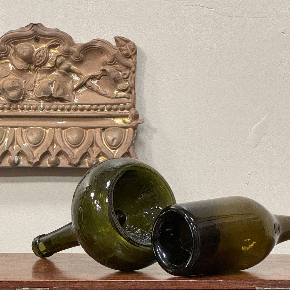 A Pair of Dutch 18th Century Glass Bottles