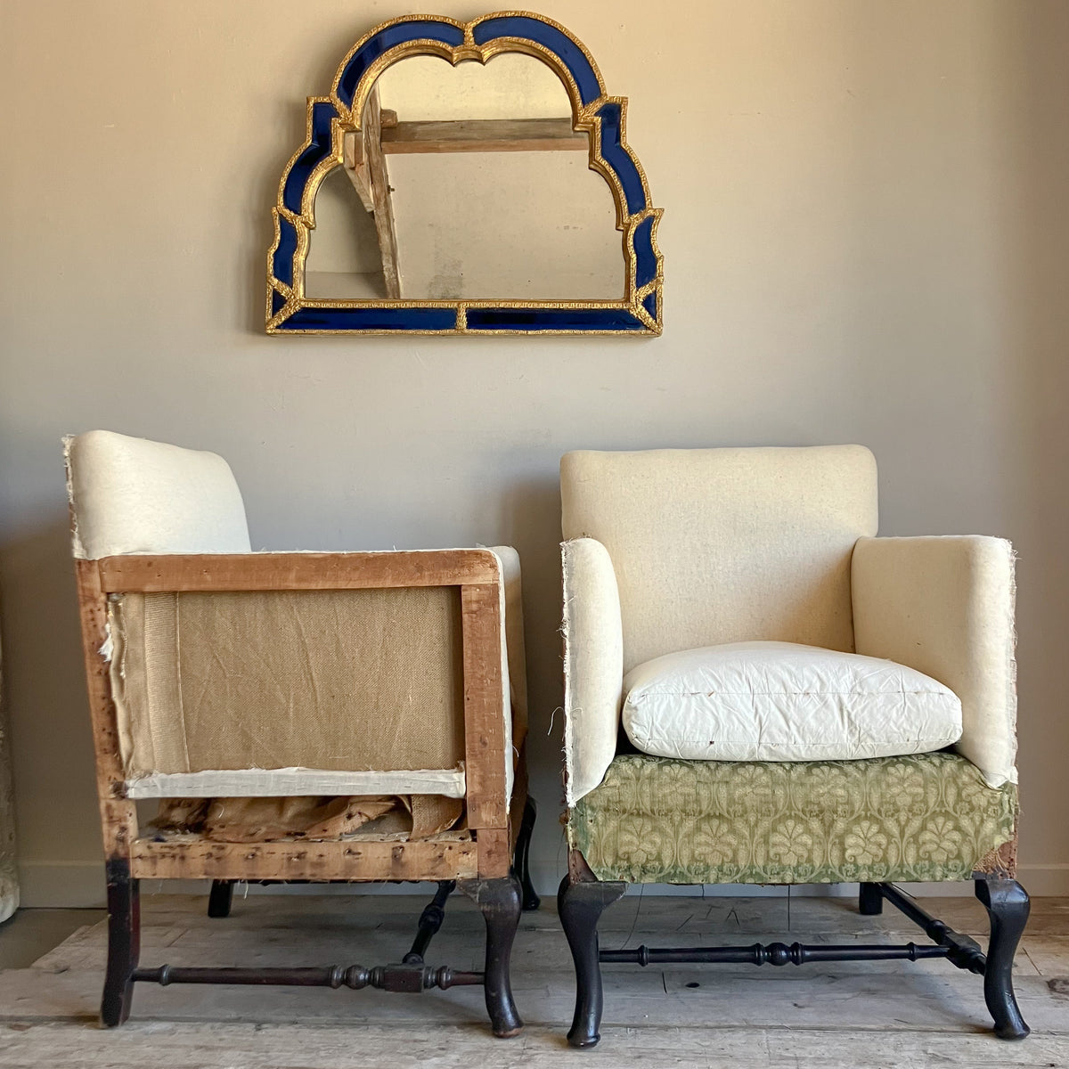 A Pair of Edwardian Armchairs