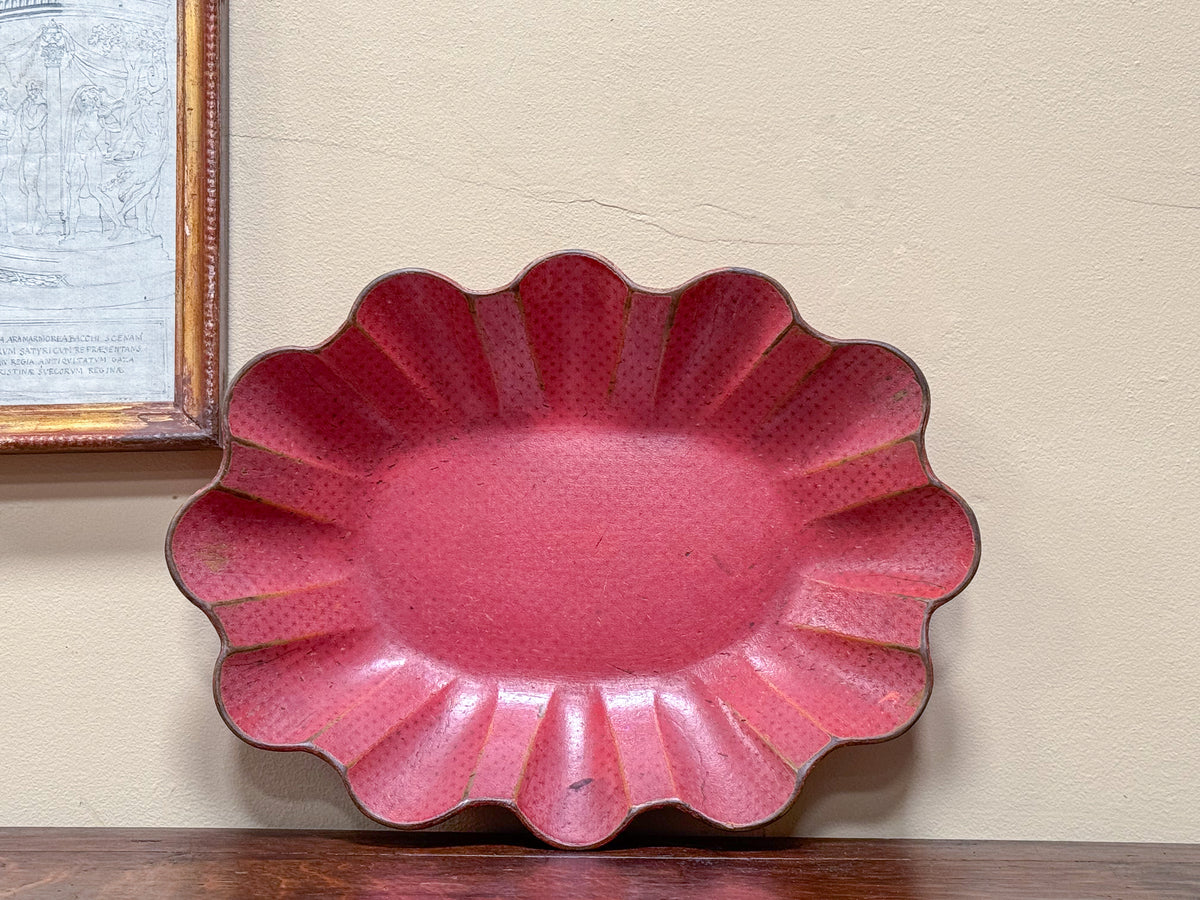 A Regency Papier Mâché Scalloped Dish