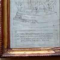 Early 19th Century Framed Ink Sketches of Bacchanalian