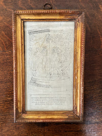 Early 19th Century Framed Ink Sketches of Bacchanalian