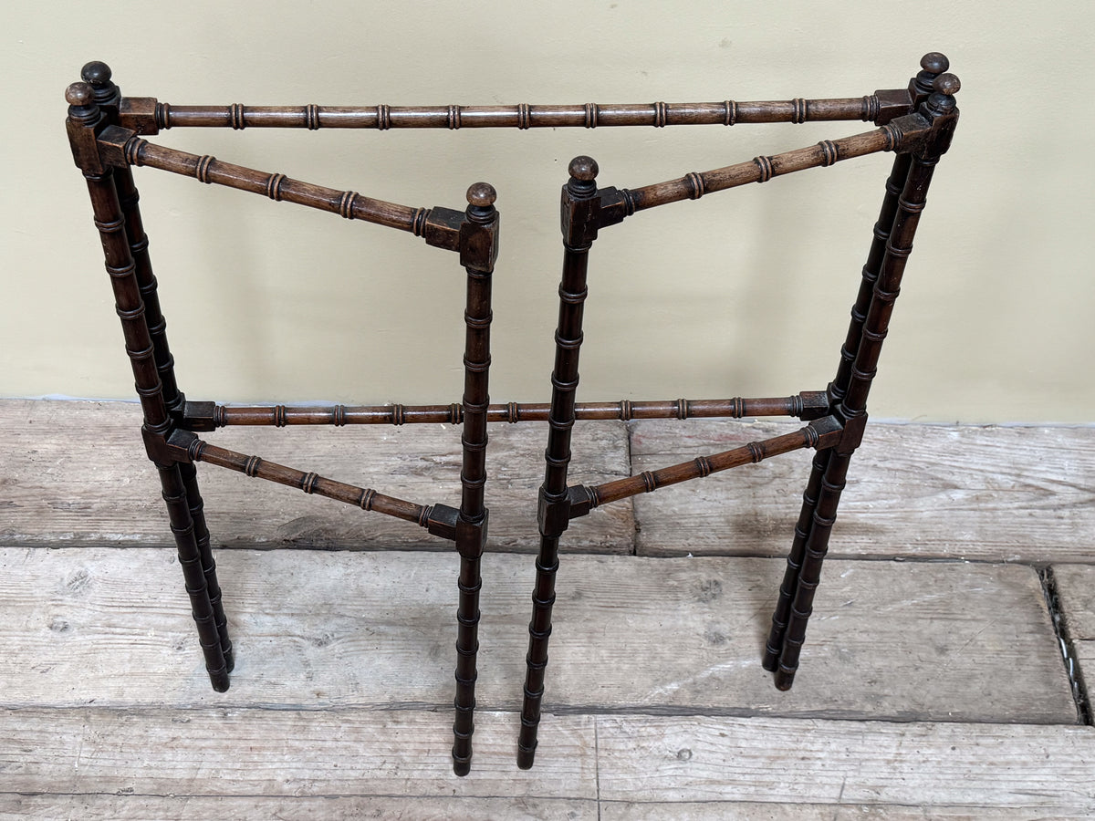 A 19th Century Faux Bamboo Folding Towel Rail