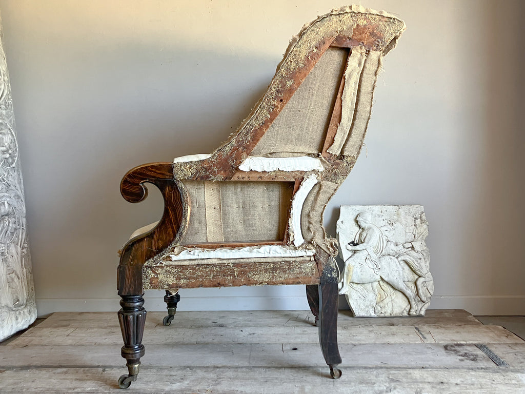 A William IV Simulated Rosewood Library Chair