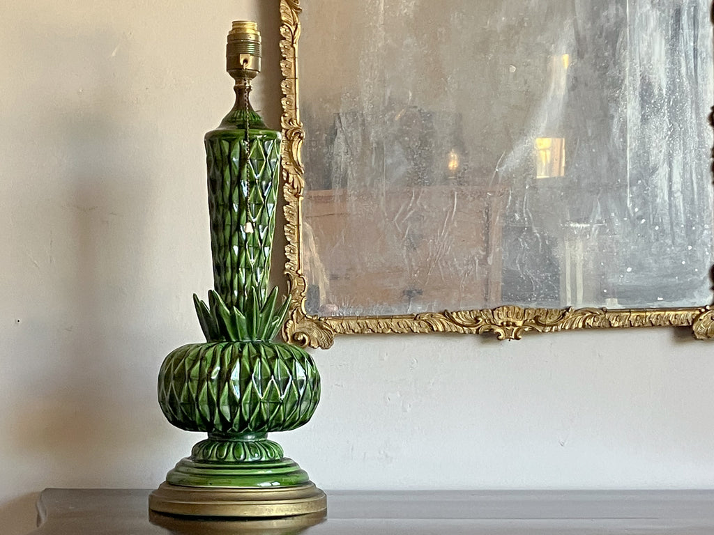 A Mid Century Manises Ceramic Lamp