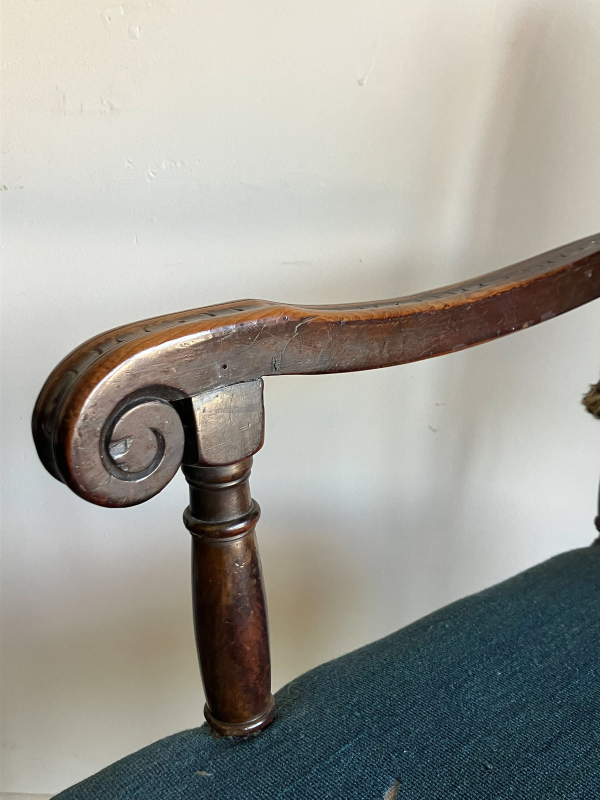 A Set of Four 17th Century Style Yew Wood Chairs