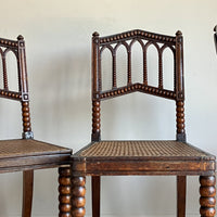 A Set of Four Late 19th Century Oak Gothic Revival Chairs