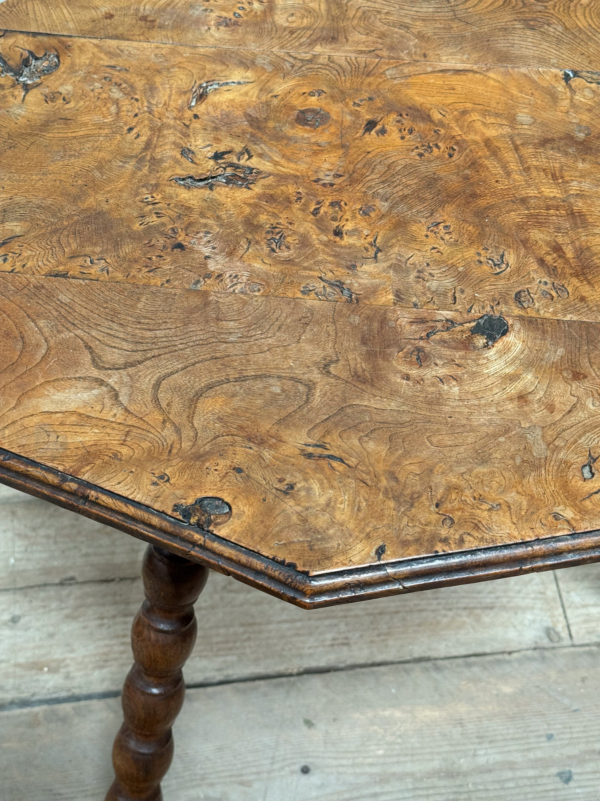 A Mid 19th Century Burr Elm Gypsy Table