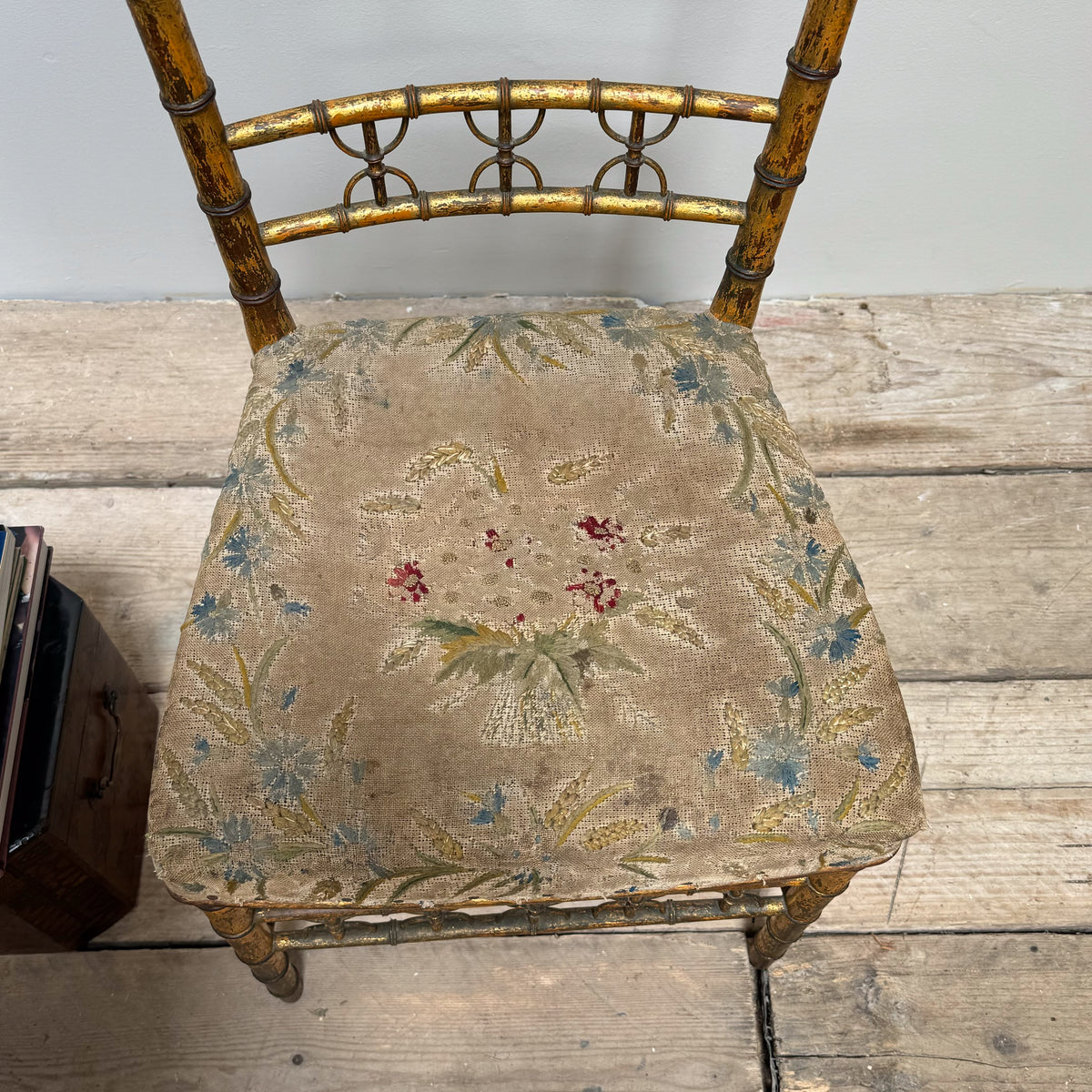 A Regency Faux Bamboo Chair