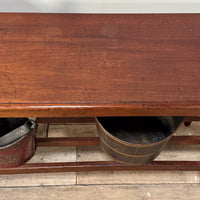 A 19th Century Mahogany Shelved Bench