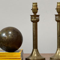 A Pair of 19th Century Brass Lamps