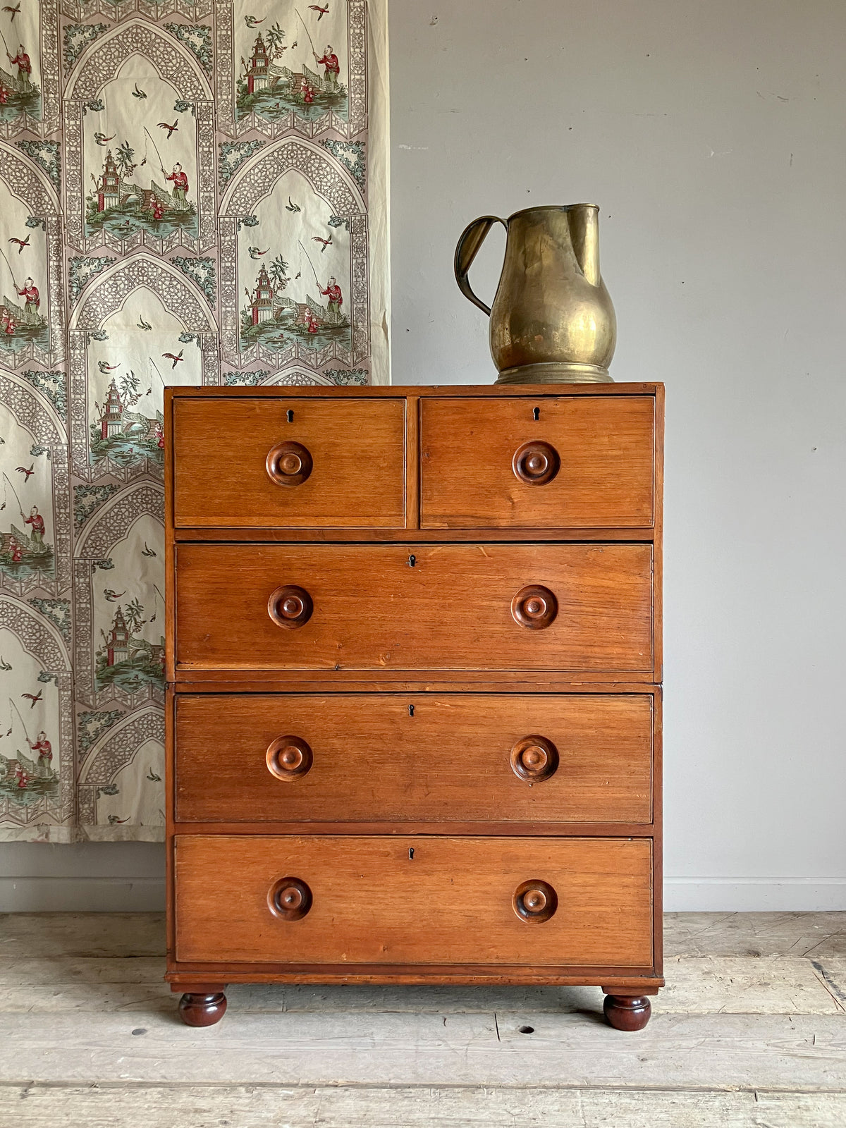 A Small, Mid 19th Century Teak Campaign Chest