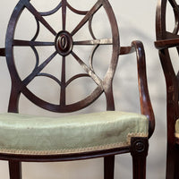 A Pair of George III Mahogany Hepplewhite Style Armchairs