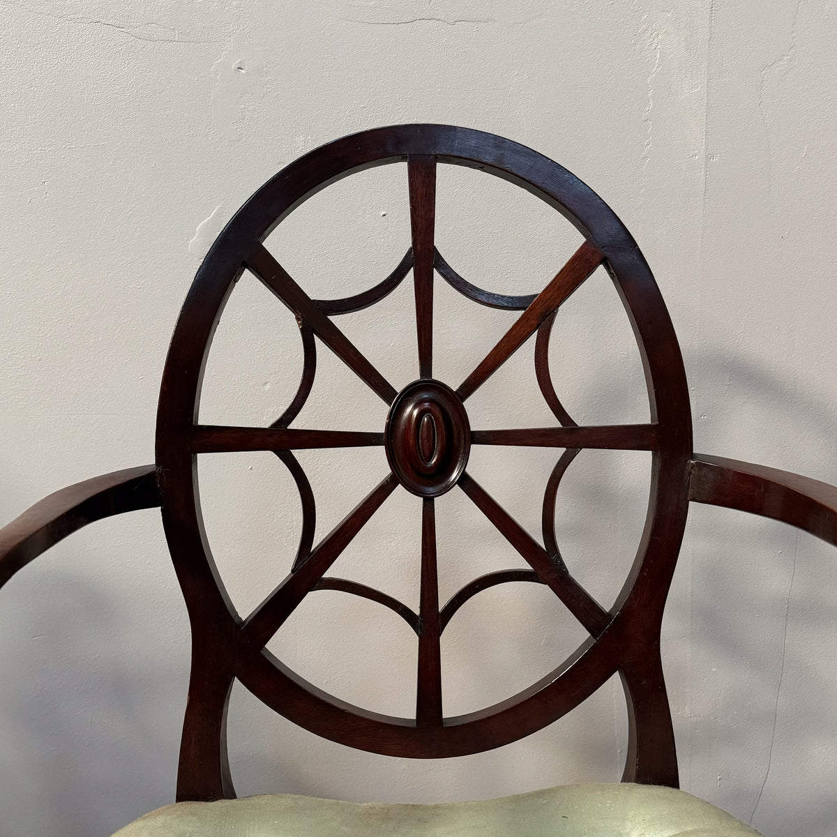 A Pair of George III Mahogany Hepplewhite Style Armchairs