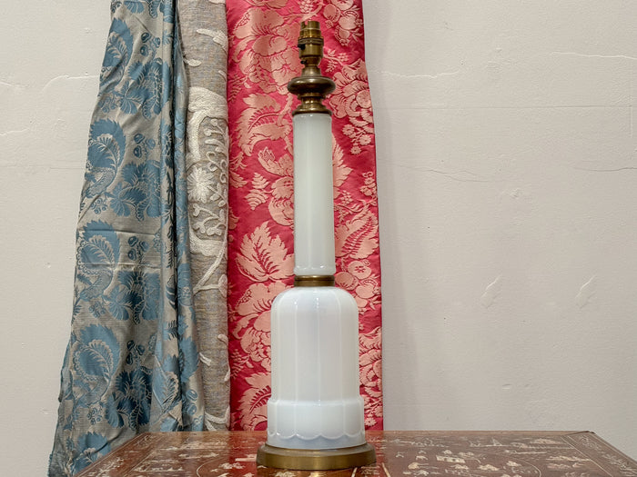 A Mid Century Opaline Glass Lamp