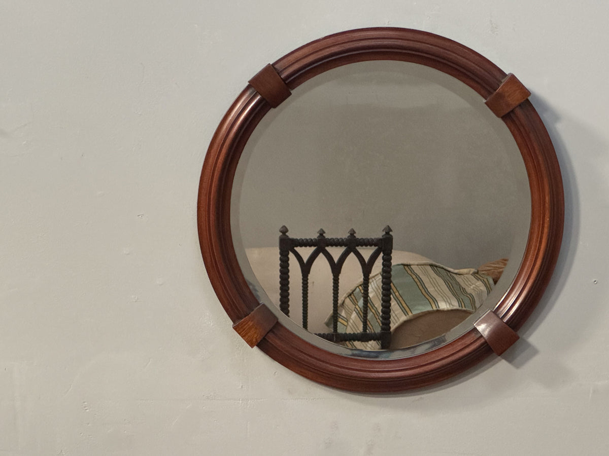 A Mid Century Mahogany Mirror