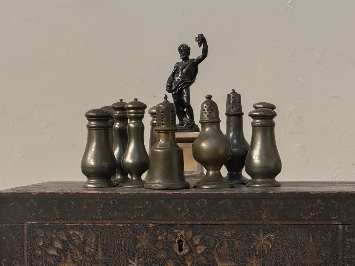 A Collection of 18th Century Pewter Pepper Pots