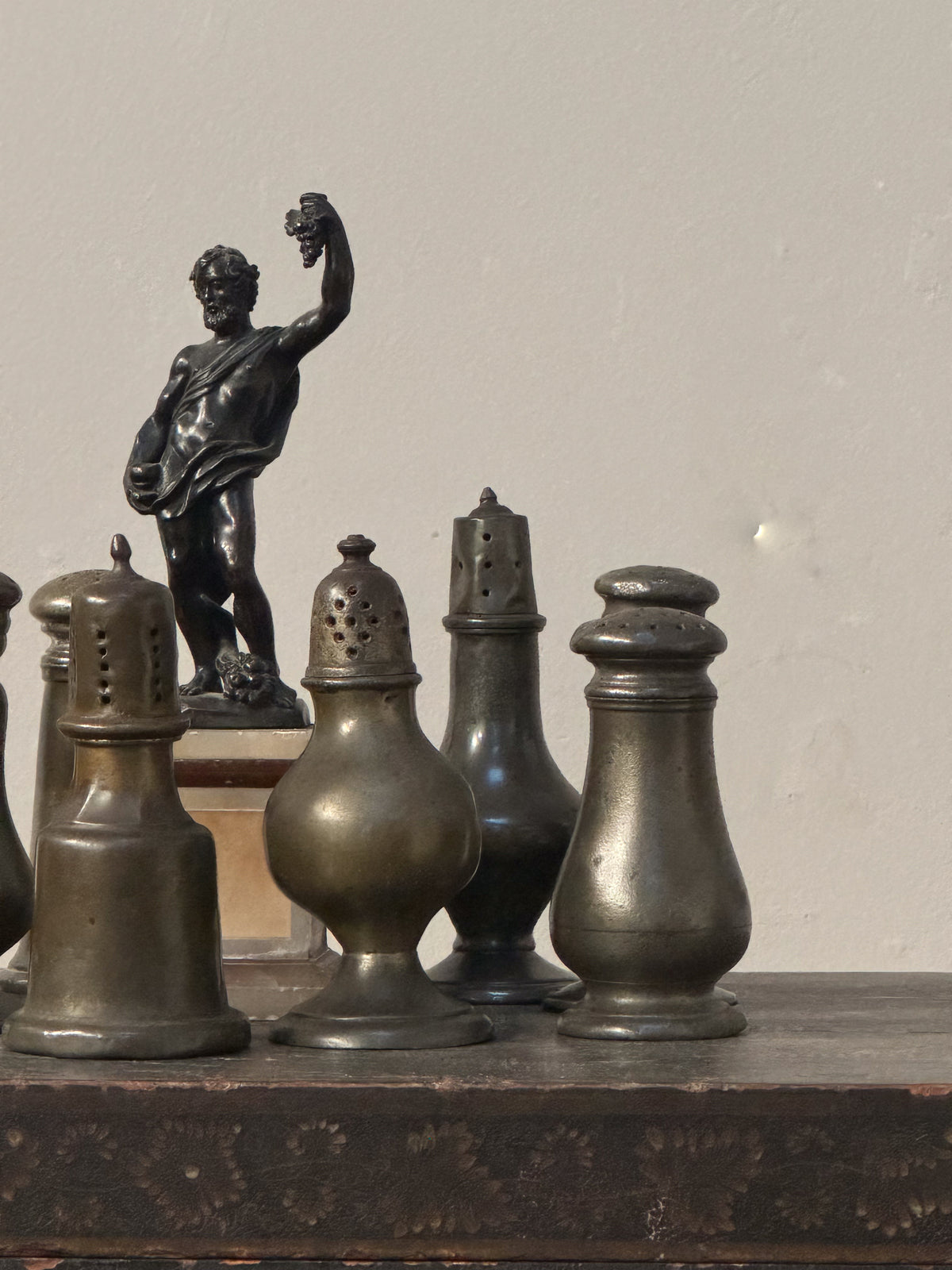 A Collection of 18th Century Pewter Pepper Pots