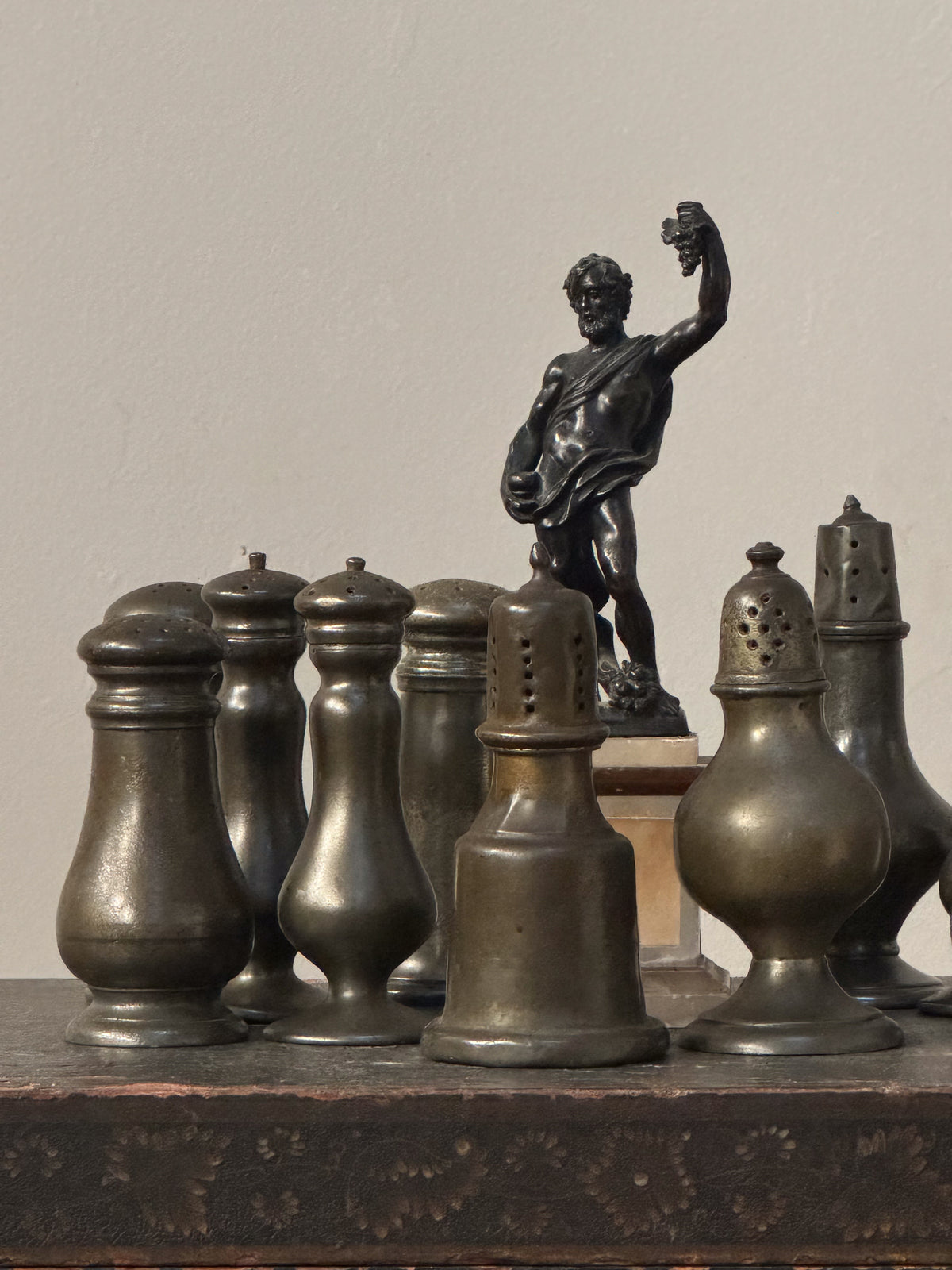 A Collection of 18th Century Pewter Pepper Pots