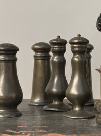 A Collection of 18th Century Pewter Pepper Pots