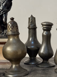 A Collection of 18th Century Pewter Pepper Pots