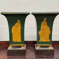 A Pair of Regency Toleware Vases