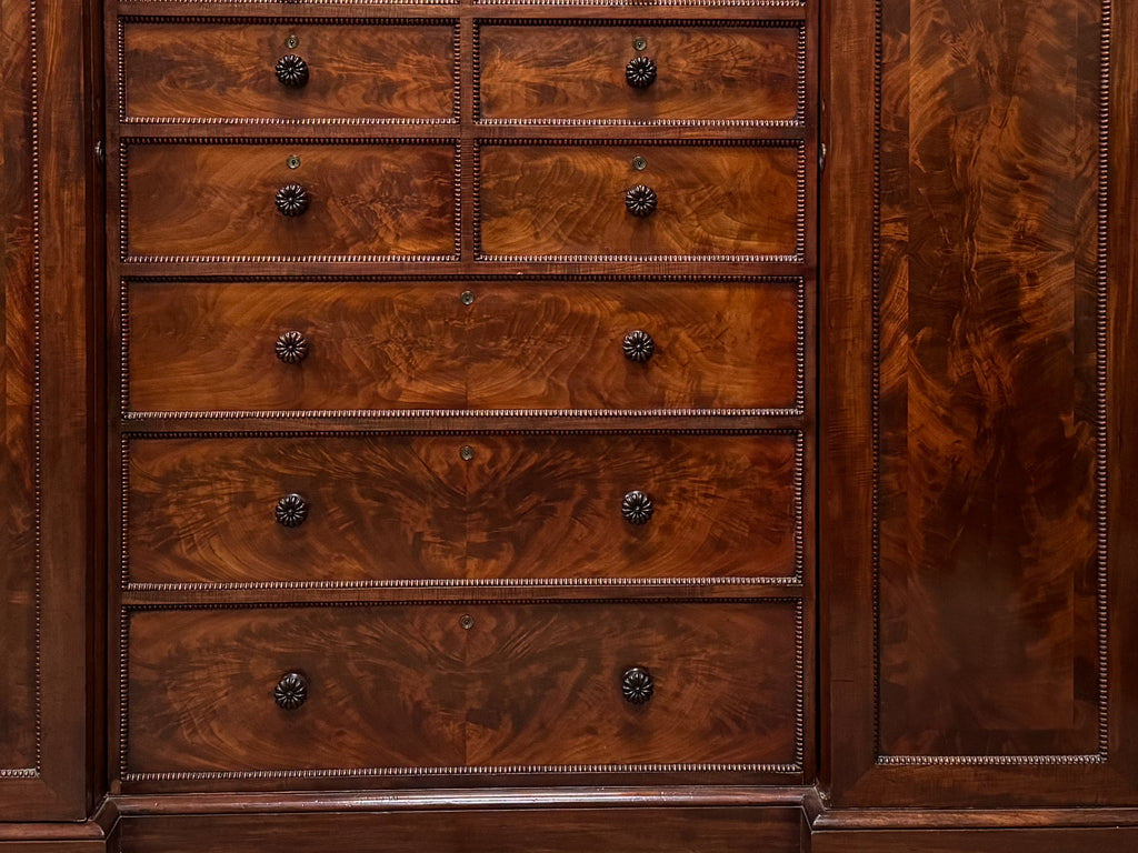 An Exceptional George IV Mahogany Compactum Wardrobe