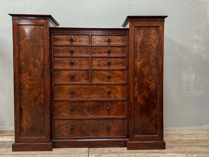 An Exceptional George IV Mahogany Compactum Wardrobe