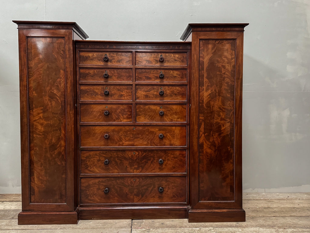 An Exceptional George IV Mahogany Compactum Wardrobe