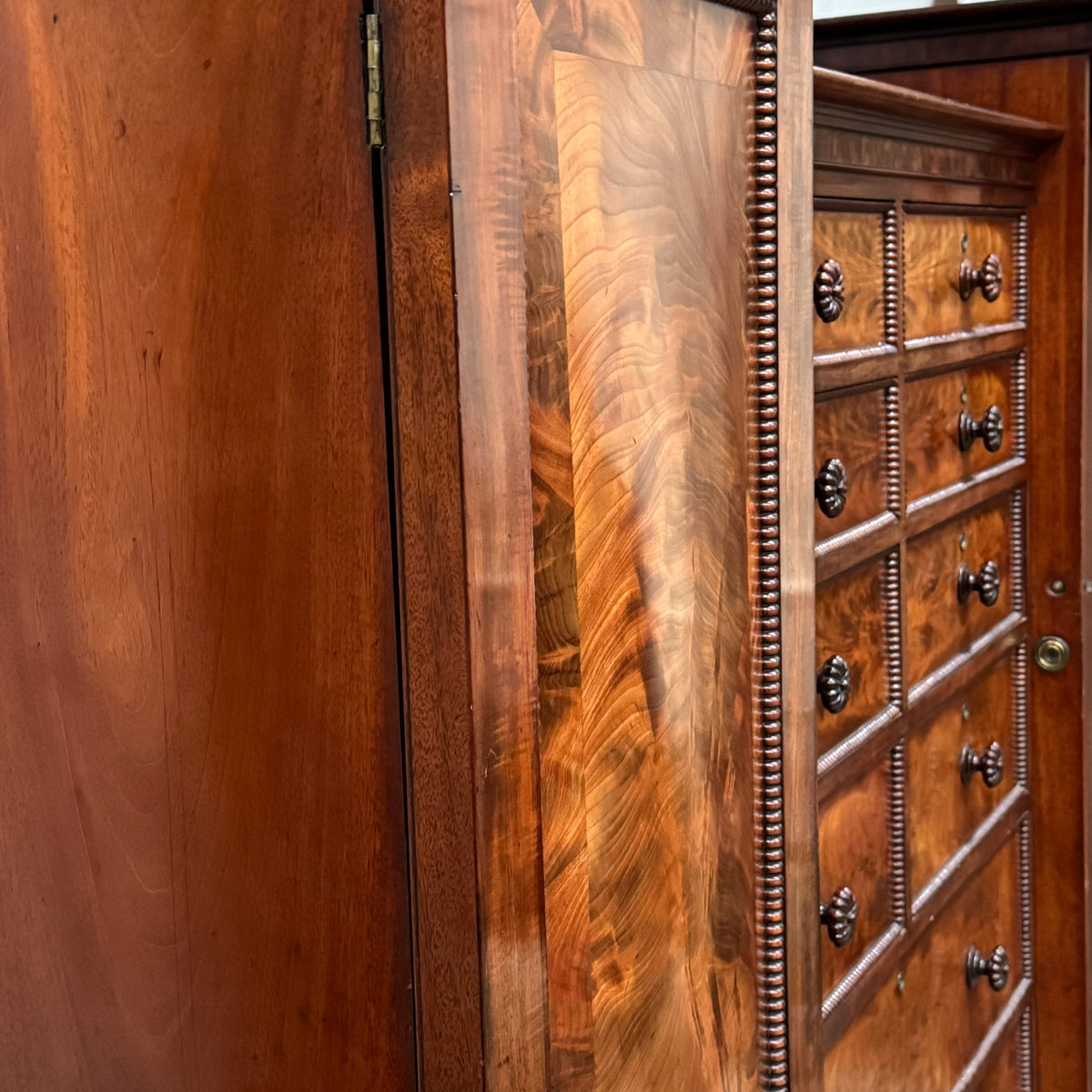 An Exceptional George IV Mahogany Compactum Wardrobe