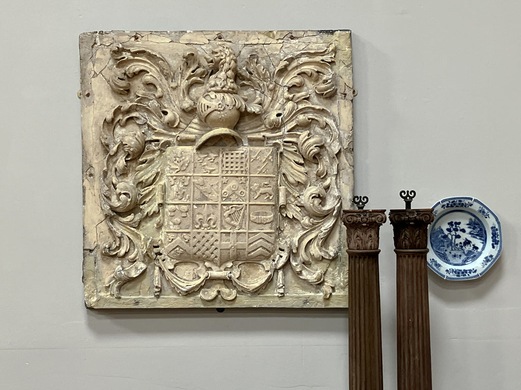 An Early 19th Century Plaster Relief Armorial Shield