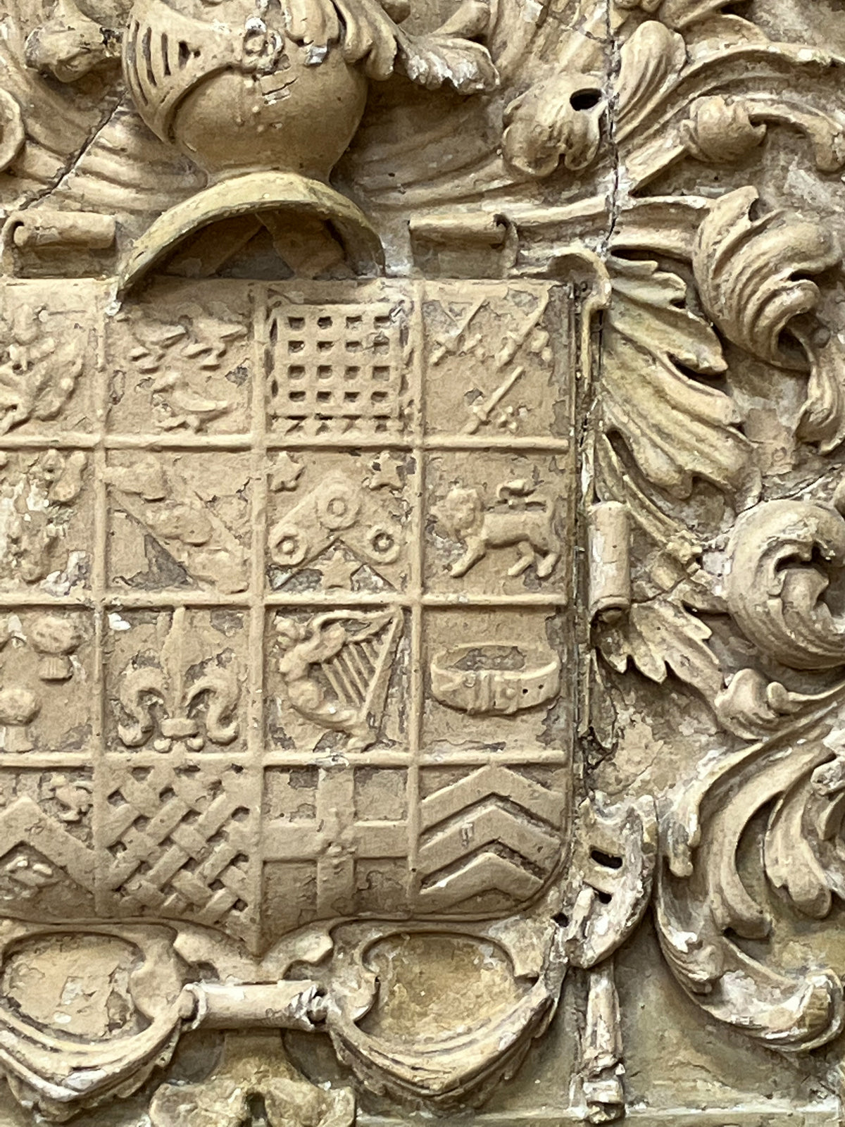 An Early 19th Century Plaster Relief Armorial Shield