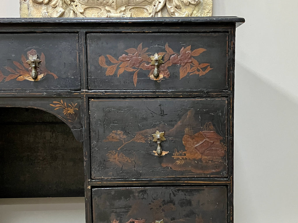 An Early 19th Century Chinoiserie Kneehole Desk
