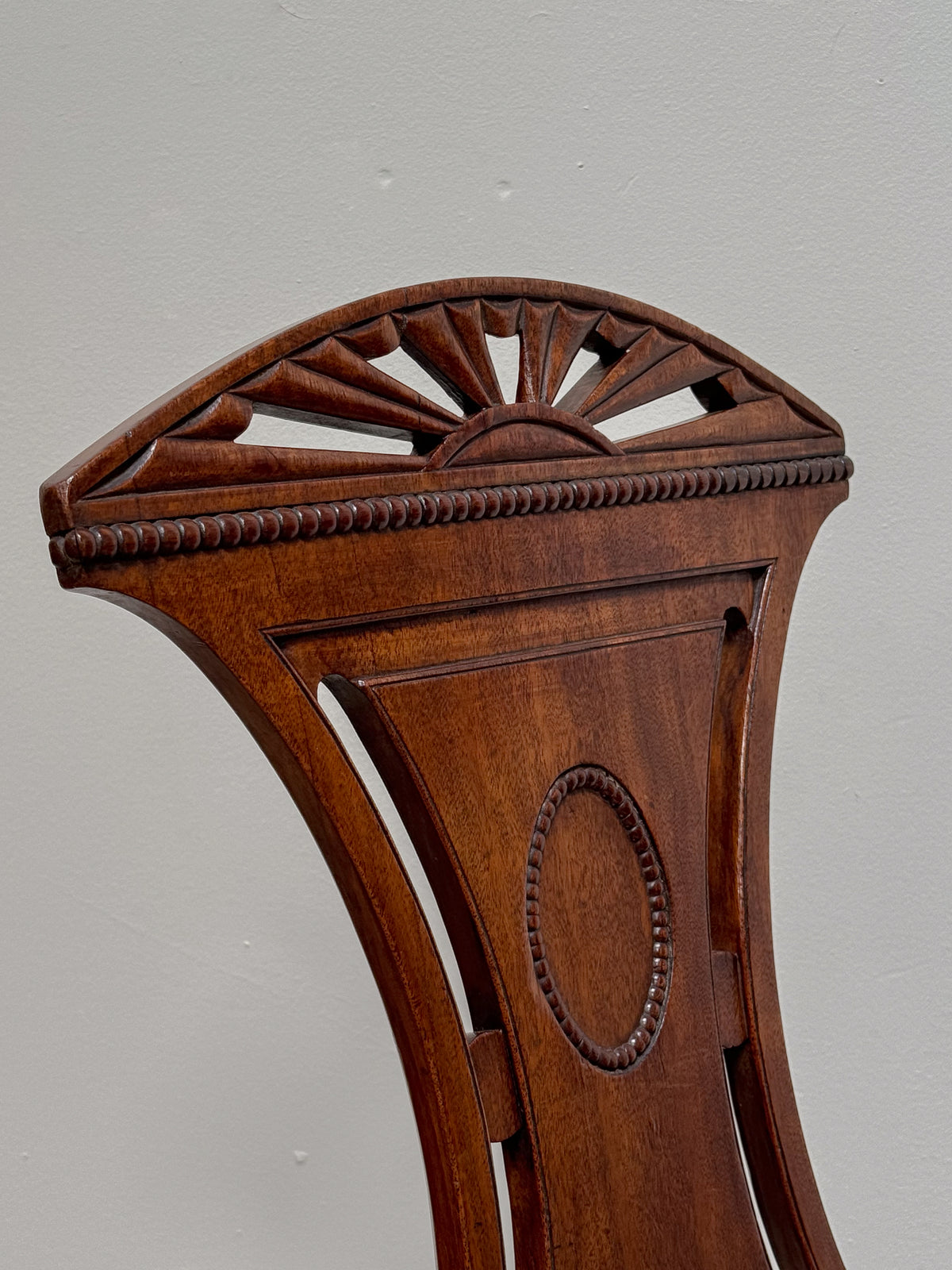 A Sheraton Period Mahogany Hall Chair