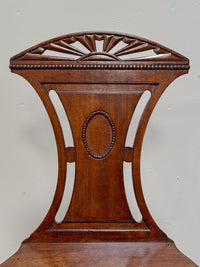 A Sheraton Period Mahogany Hall Chair