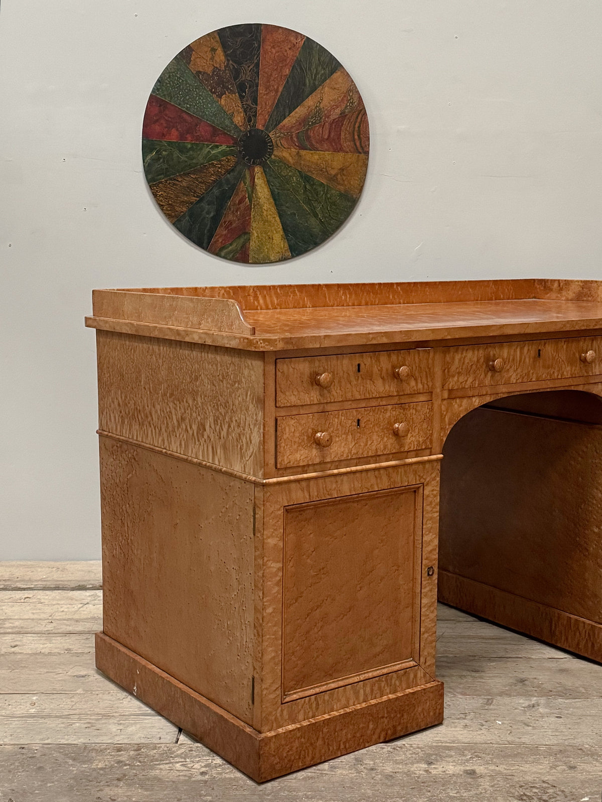 A 19th Century Birds Eye Maple Desk