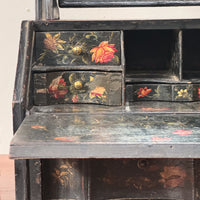 A Queen Anne Black & Polychrome Japanned Dressing Mirror