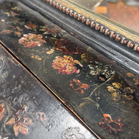 A Queen Anne Black & Polychrome Japanned Dressing Mirror