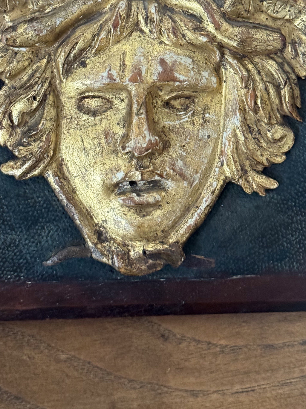 An 18th Century Giltwood Mask of Medusa