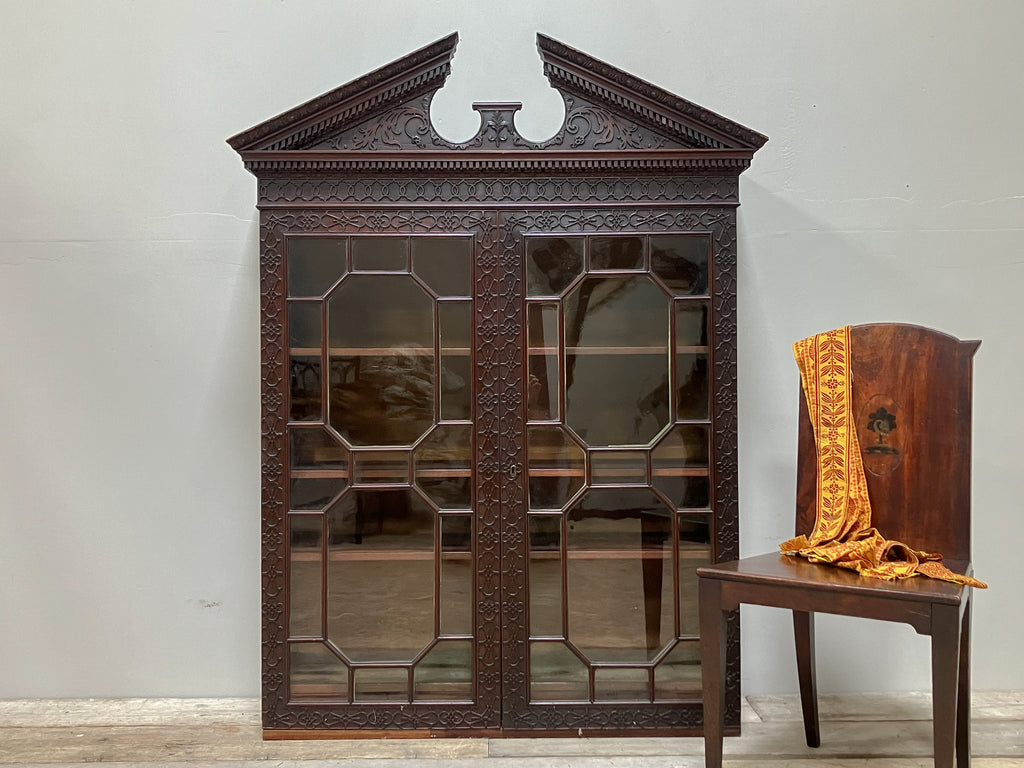 An Early 19th Century Mahogany Chippendale Style Cabinet