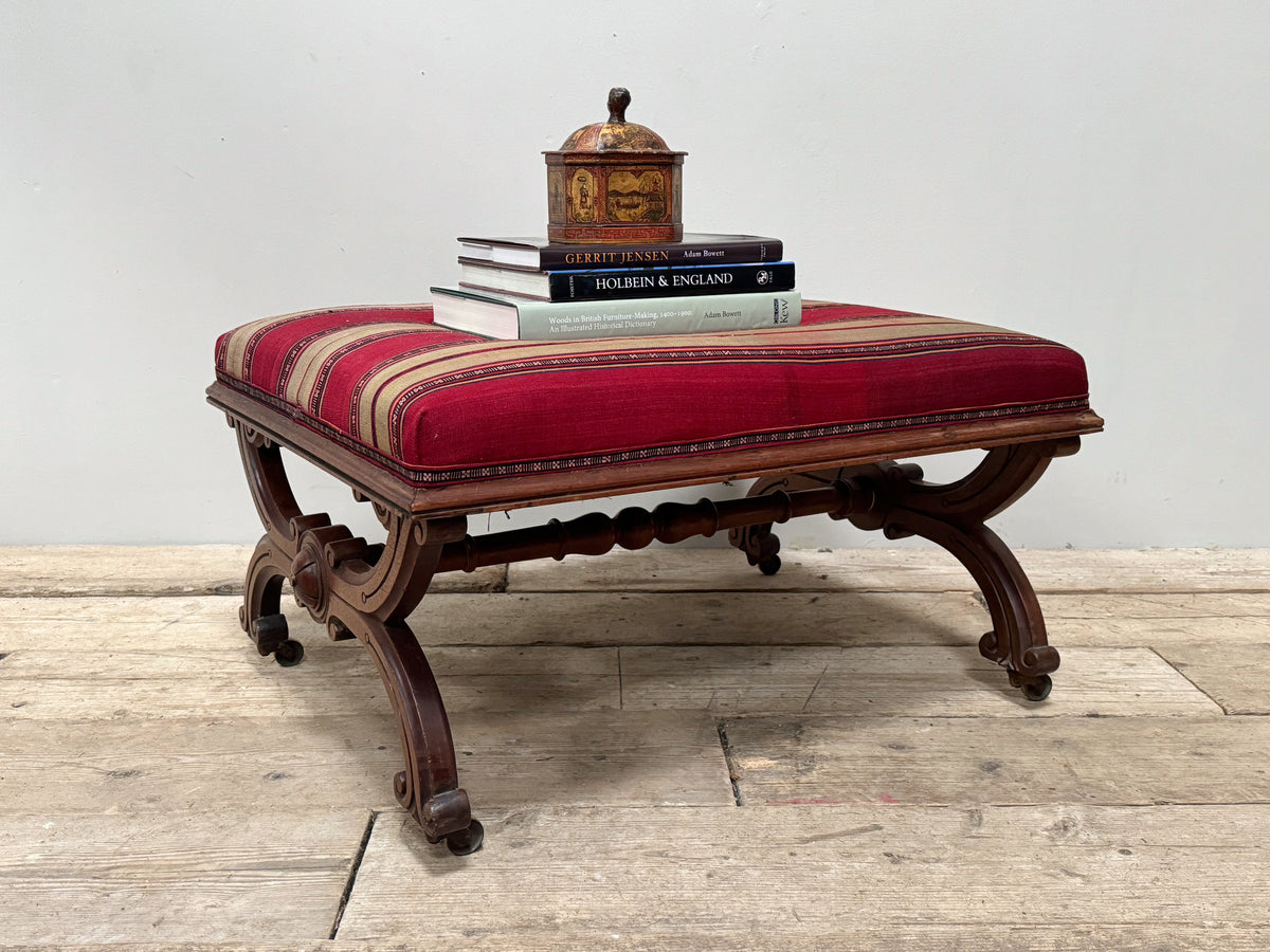 A Regency Upholstered Centre Stool