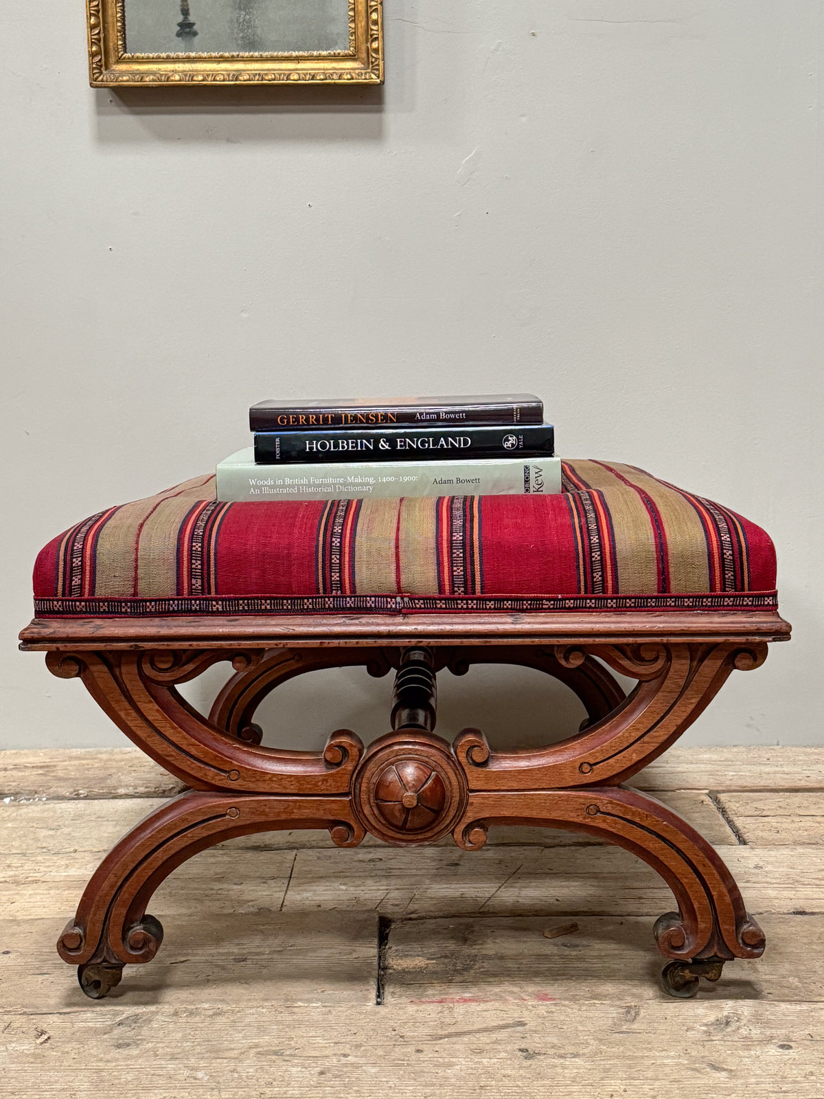 A Regency Upholstered Centre Stool