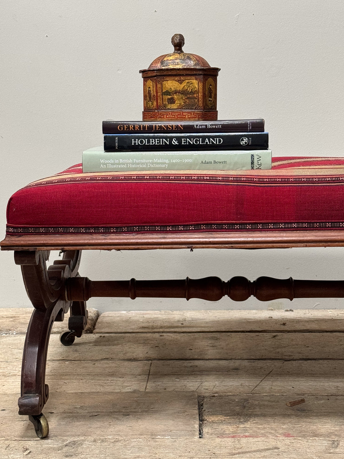 A Regency Upholstered Centre Stool