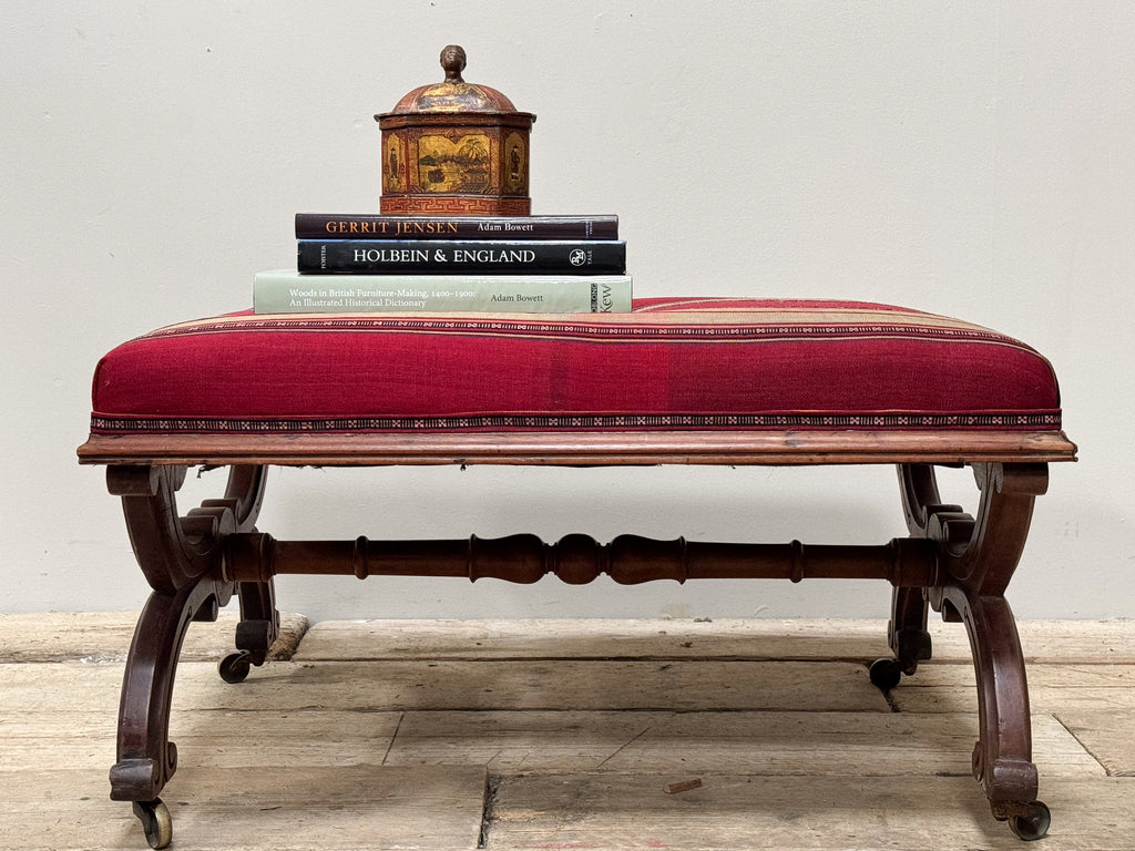 A Regency Upholstered Centre Stool