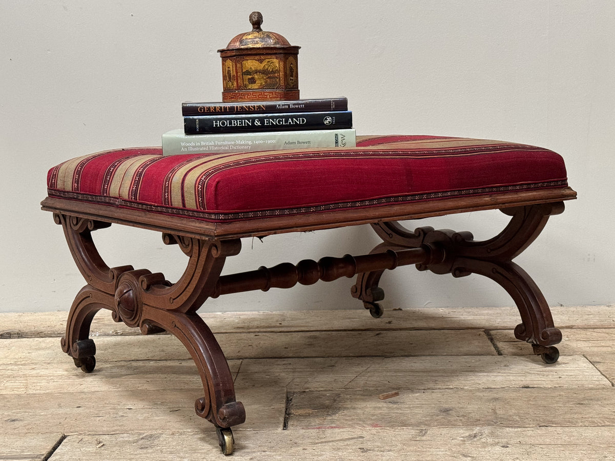 A Regency Upholstered Centre Stool