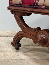 A Regency Upholstered Centre Stool