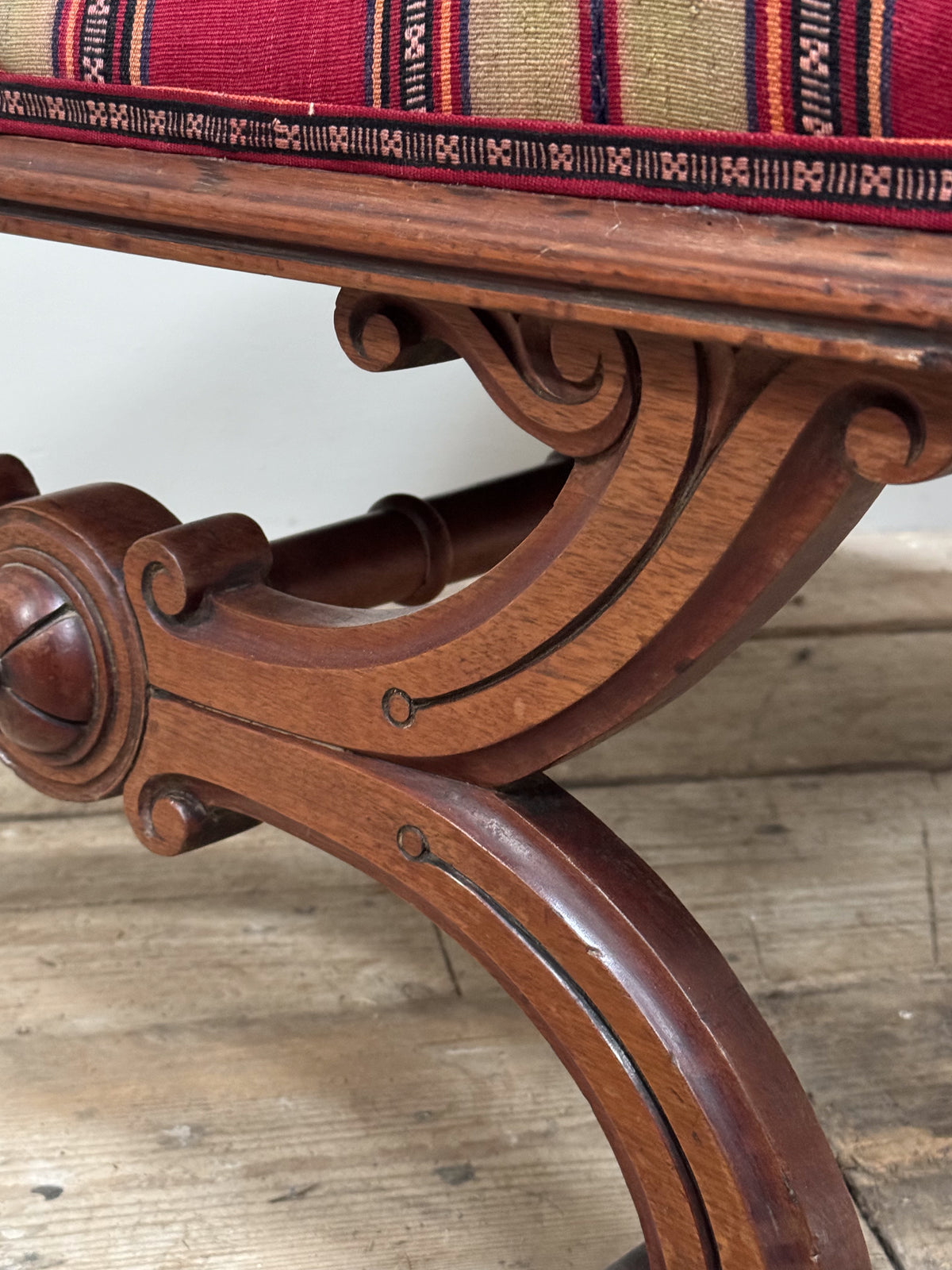 A Regency Upholstered Centre Stool