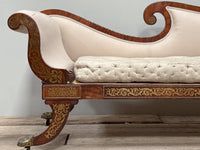 A George IV Rosewood and Inlaid Brass Day Bed attributed to Gillows