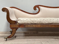 A George IV Rosewood and Inlaid Brass Day Bed attributed to Gillows