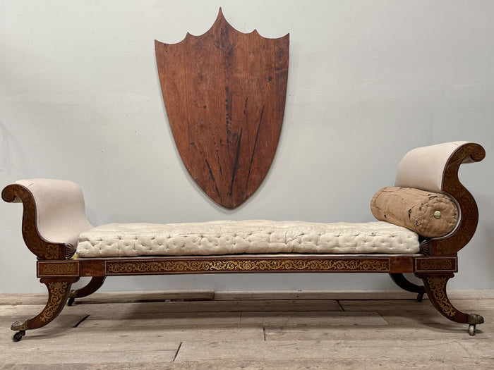 A George IV Rosewood and Inlaid Brass Day Bed attributed to Gillows