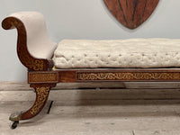 A George IV Rosewood and Inlaid Brass Day Bed attributed to Gillows